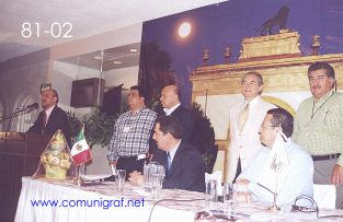 Foto 81-02 - Otra toma de los Directivos de Canagraf Nacional en la clausura del Encuentro Nacional de Negocios Gráficos (Pymes) realizado del 22 al 24 de Septiembre 2005 en el Hotel La Nueva Estancia de la ciudad de León, Gto. México.