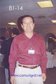 Foto 81-14 - José Javier Rosas Rivera de Imprenta Libertad de Tepic Nayarit en el Encuentro Nacional de Negocios Gráficos (Pymes) realizado del 22 al 24 de Septiembre 2005 en el Hotel La Nueva Estancia de la ciudad de León, Gto. México.