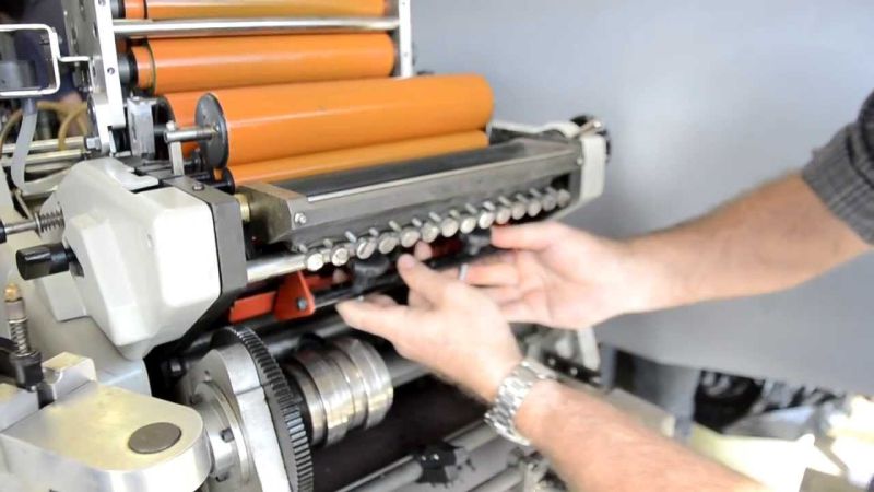 Fotografía de batería de máquina de offset