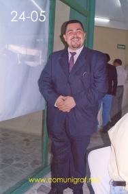 Foto 24-05 - Juan Elías Cordero Durán en el festejo del día del impresor 2003 de Canagraf Guanajuato realizado el 27 Septiembre 2003 en el Salón La Quinta Maravilla de la ciudad de León, Gto. México.