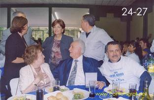 Foto 24-27 - Don Jaime Novoa Aranda junto con algunos de sus familiares Don Jaime Novoa Aranda junto con algunos de sus familiares celebrando sus 65 años en las Artes Gráficas dentro del festejo del día del impresor 2003 de Canagraf Guanajuato realizado el 27 Septiembre 2003 en el Salón La Quinta Maravilla de la ciudad de León, Gto. México.