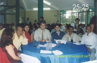 Foto 25-25 - Personal de Cajas Micro en el festejo del día del impresor 2003 de Canagraf Guanajuato realizado el 27 Septiembre 2003 en el Salón La Quinta Maravilla de la ciudad de León, Gto. México.