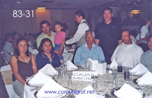 Foto 83-31 - Algunos de los colaboradores de Cajas Micro en la Comida Baile del día del Impresor de Canagraf Guanajuato, realizada el 24 de Septiembre 2005 en el Hotel La Nueva Estancia de la Ciudad de León, Guanajuato México.