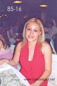 Foto 85-16 - Brenda León Acosta en la tradicional Comida Baile del día del Impresor de Canagraf Guanajuato, realizada el 24 de Septiembre 2005 en el Hotel La Nueva Estancia de la Ciudad de León, Guanajuato México.