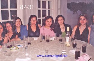 Foto 87-31 - Señoritas de Imprenta Rayo en la tradicional Comida Baile del día del Impresor de Canagraf Guanajuato, realizada el 24 de Septiembre 2005 en el Hotel La Nueva Estancia de la Ciudad de León, Guanajuato México.