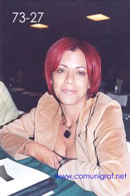 Foto 73-27 - Señora Silvia Coria en el Encuentro Nacional de Negocios Gráficos (Pymes) realizado del 22 al 24 de Septiembre 2005 en el Hotel La Nueva Estancia de la ciudad de León, Gto. México.