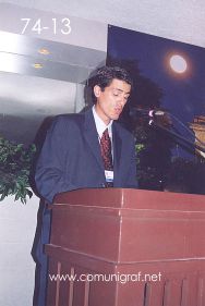 Foto 74-13 - Mauricio Cobian de SunChemical Querétaro en el Encuentro Nacional de Negocios Gráficos (Pymes) realizado del 22 al 24 de Septiembre 2005 en el Hotel La Nueva Estancia de la ciudad de León, Gto. México.