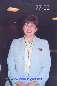 Foto 77-02 - Señora Francis Contreras en el Encuentro Nacional de Negocios Gráficos (Pymes) realizado del 22 al 24 de Septiembre 2005 en el Hotel La Nueva Estancia de la ciudad de León, Gto. México.