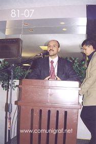 Foto 81-07 - Ing. Alfredo Virgen Vallado en la clausura del Encuentro Nacional de Negocios Gráficos (Pymes) realizado del 22 al 24 de Septiembre 2005 en el Hotel La Nueva Estancia de la ciudad de León, Gto. México.