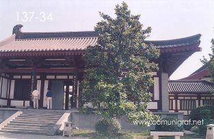 Foto 137-34 - Entrada a uno de los recintos espirituales en la parte trasera de la torre de La Gran Pagoda del Ganso Salvaje (Big Wild Goose Pagoda) en la ciudad de Xían China - 17-Junio-2006