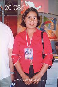 Foto 20-08 - Fátima Alvarado Gómez en la Expo Artes Gráficas León 2003 en el Poliforum de la ciudad de León, Gto. México.